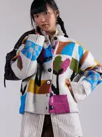 Free People Tulip Whirl Cardigan (Ivory Combo)