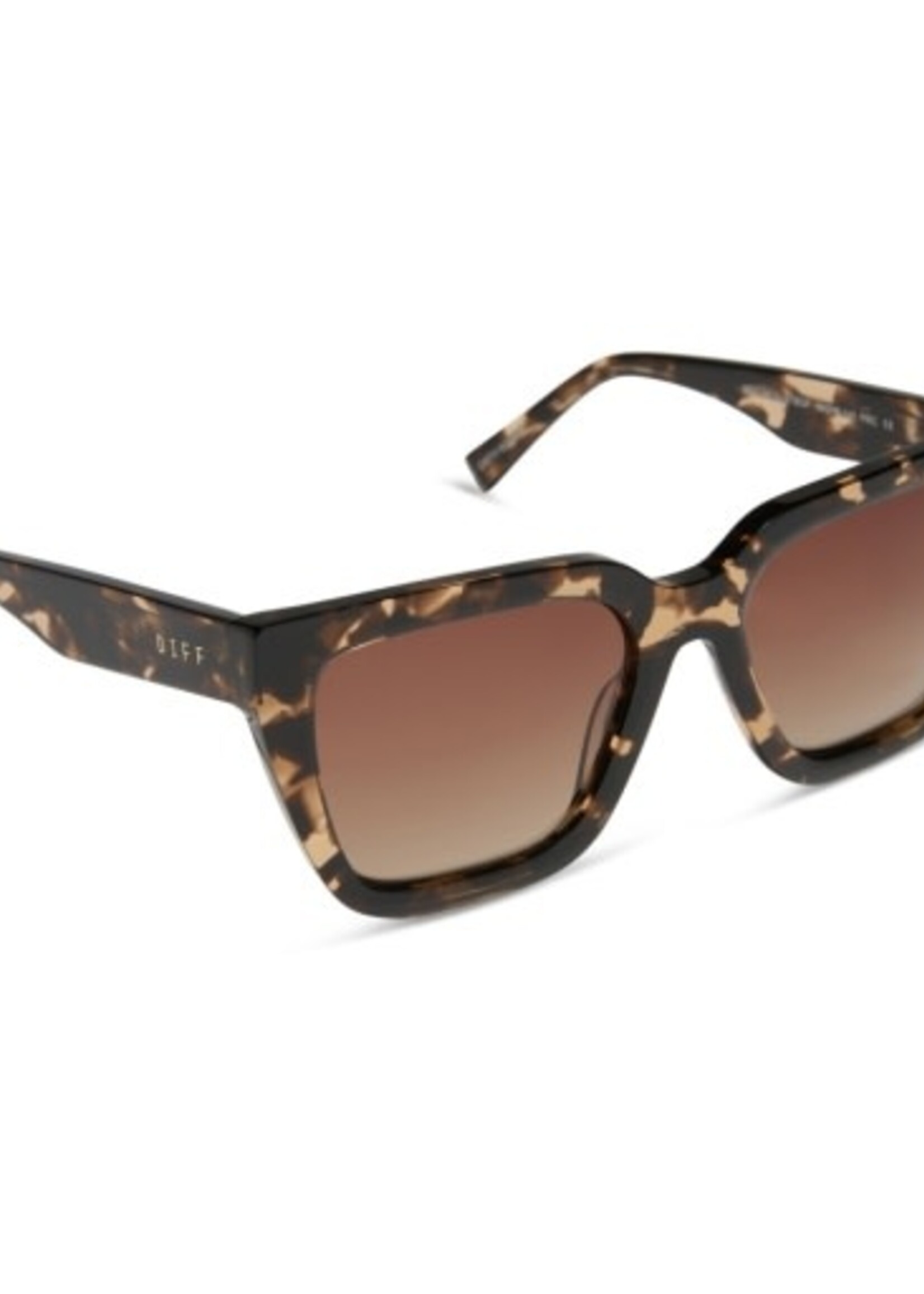 DIFF EYEWEAR / DIME OPTICS Amara espresso tortoise + brown gradient pola