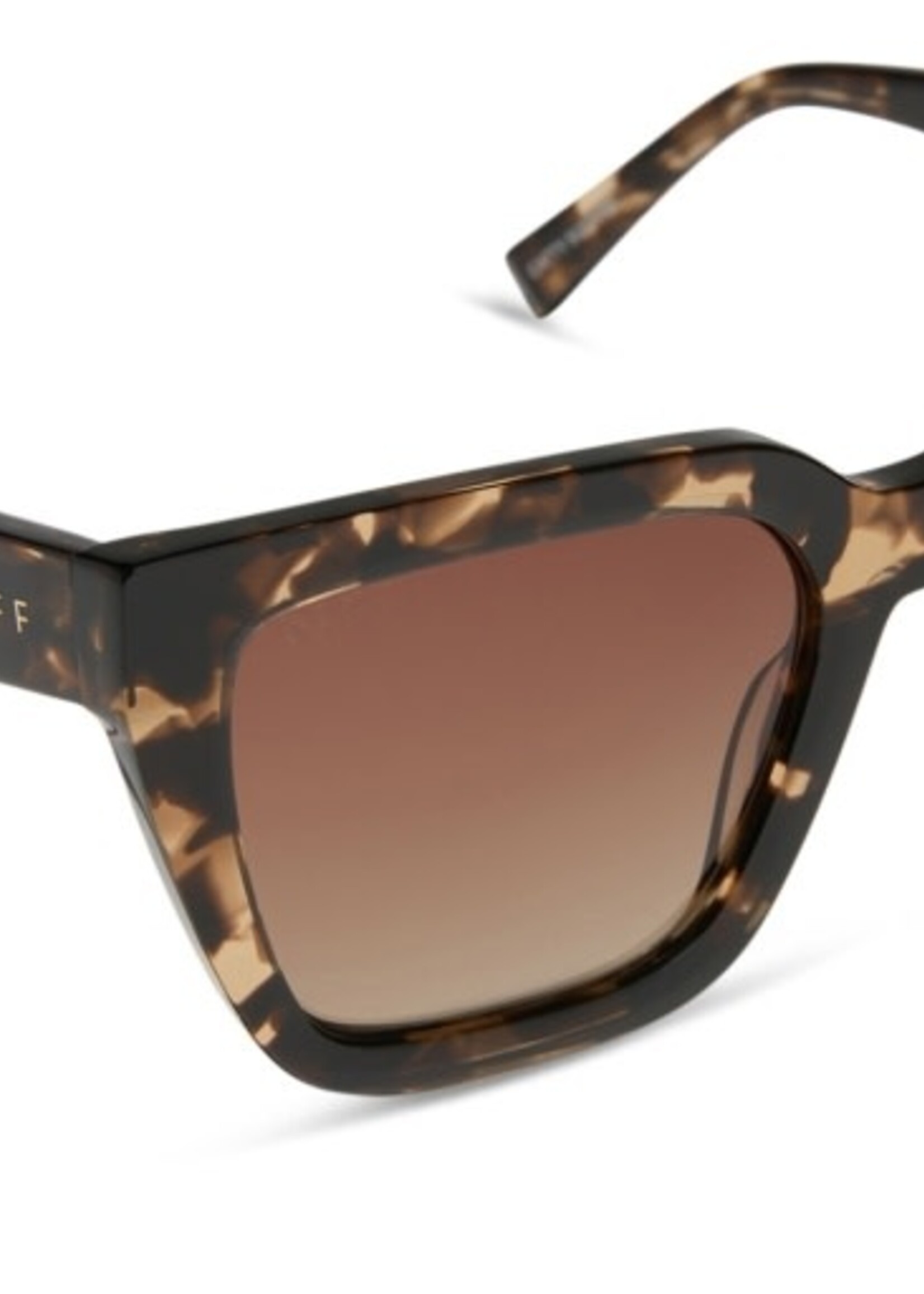 DIFF EYEWEAR / DIME OPTICS Amara espresso tortoise + brown gradient pola