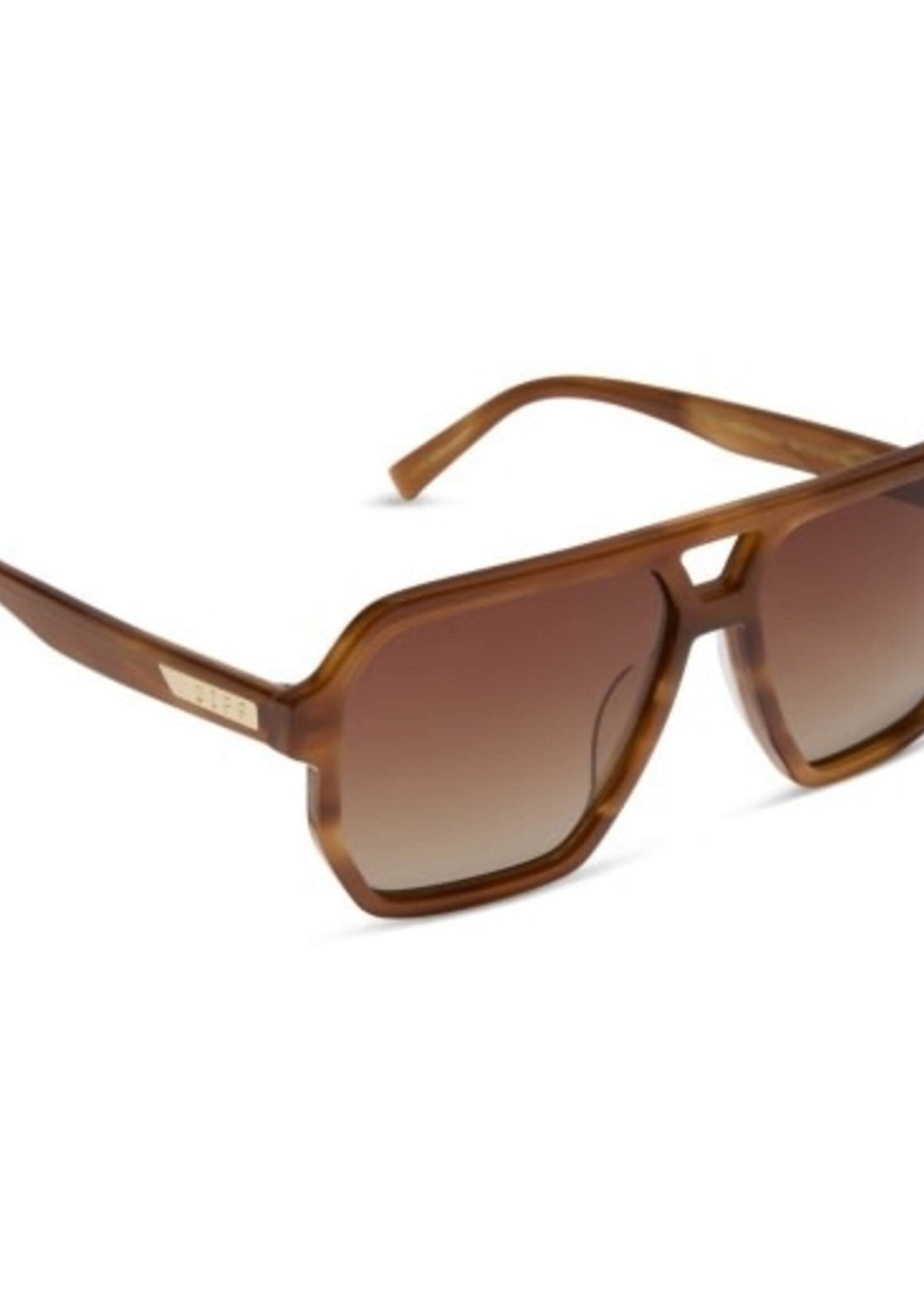 DIFF EYEWEAR / DIME OPTICS Cameron tawny tortoise + brown grad polarized
