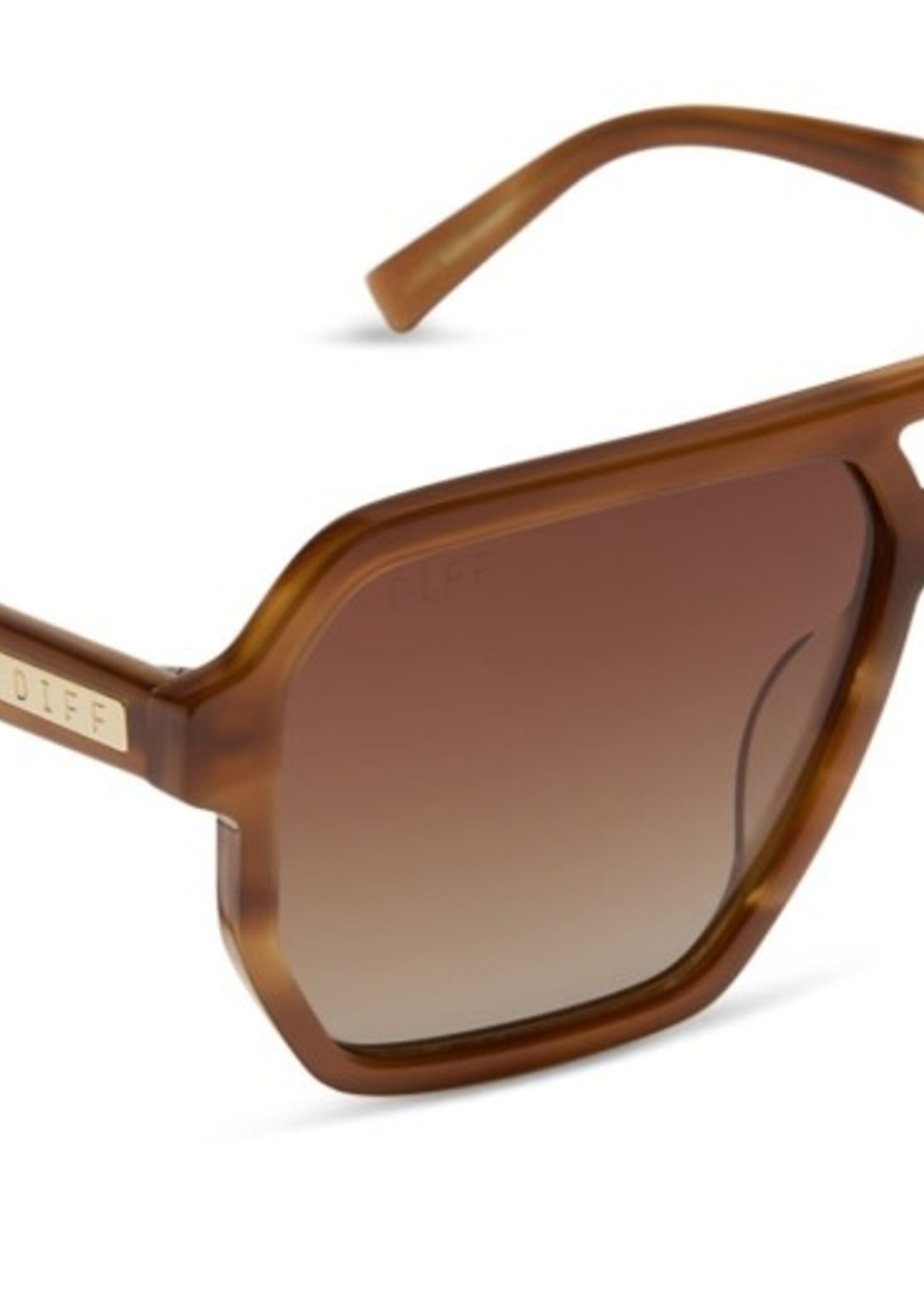 DIFF EYEWEAR / DIME OPTICS Cameron tawny tortoise + brown grad polarized