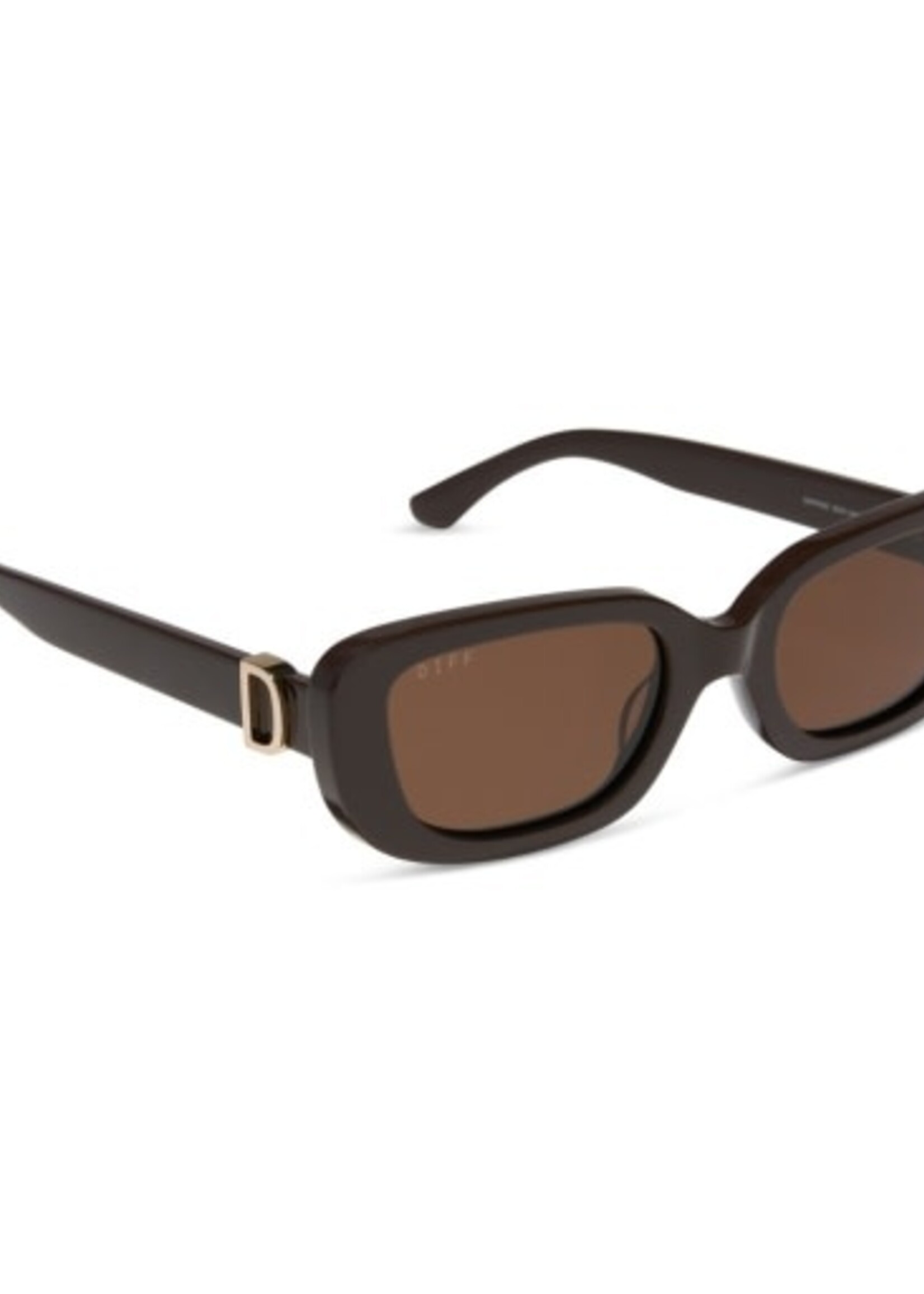 DIFF EYEWEAR / DIME OPTICS Daphne truffle + truffle polarized