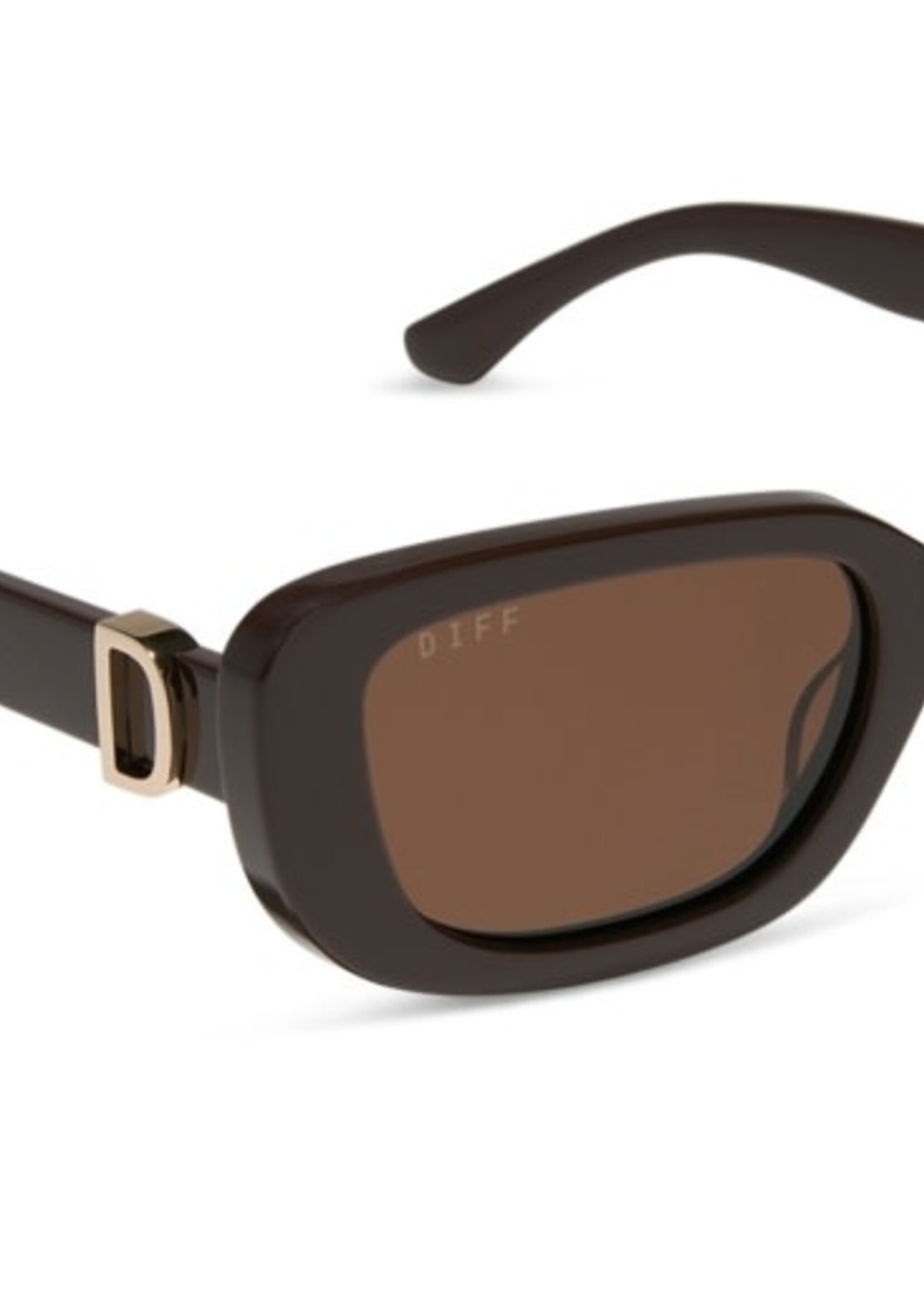 DIFF EYEWEAR / DIME OPTICS Daphne truffle + truffle polarized