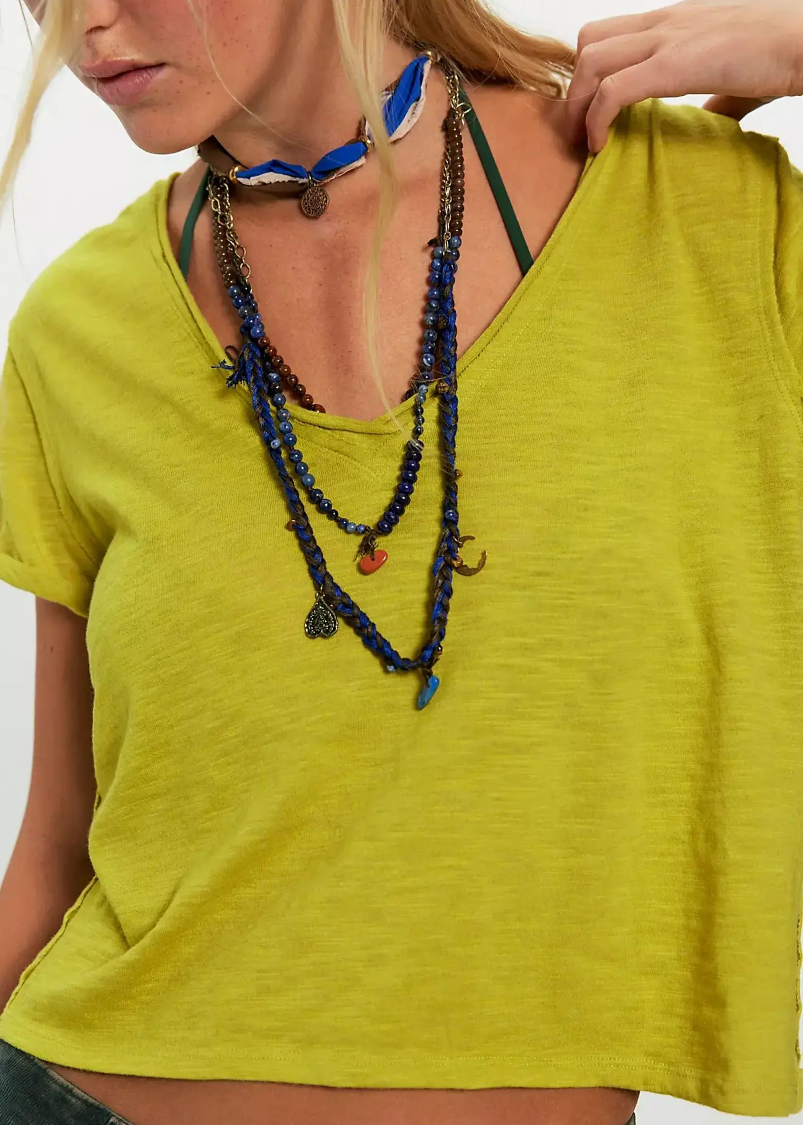 Free People TAKE 2 TEE / WARM OLIVES