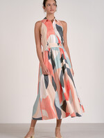 Elan Collared Maxi Dress (Multi Prism)