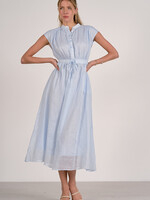 Elan Midi Tie Waist Dress (Light Blue)