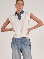 Elan Cap Sleeve Sweater Mixed Media (