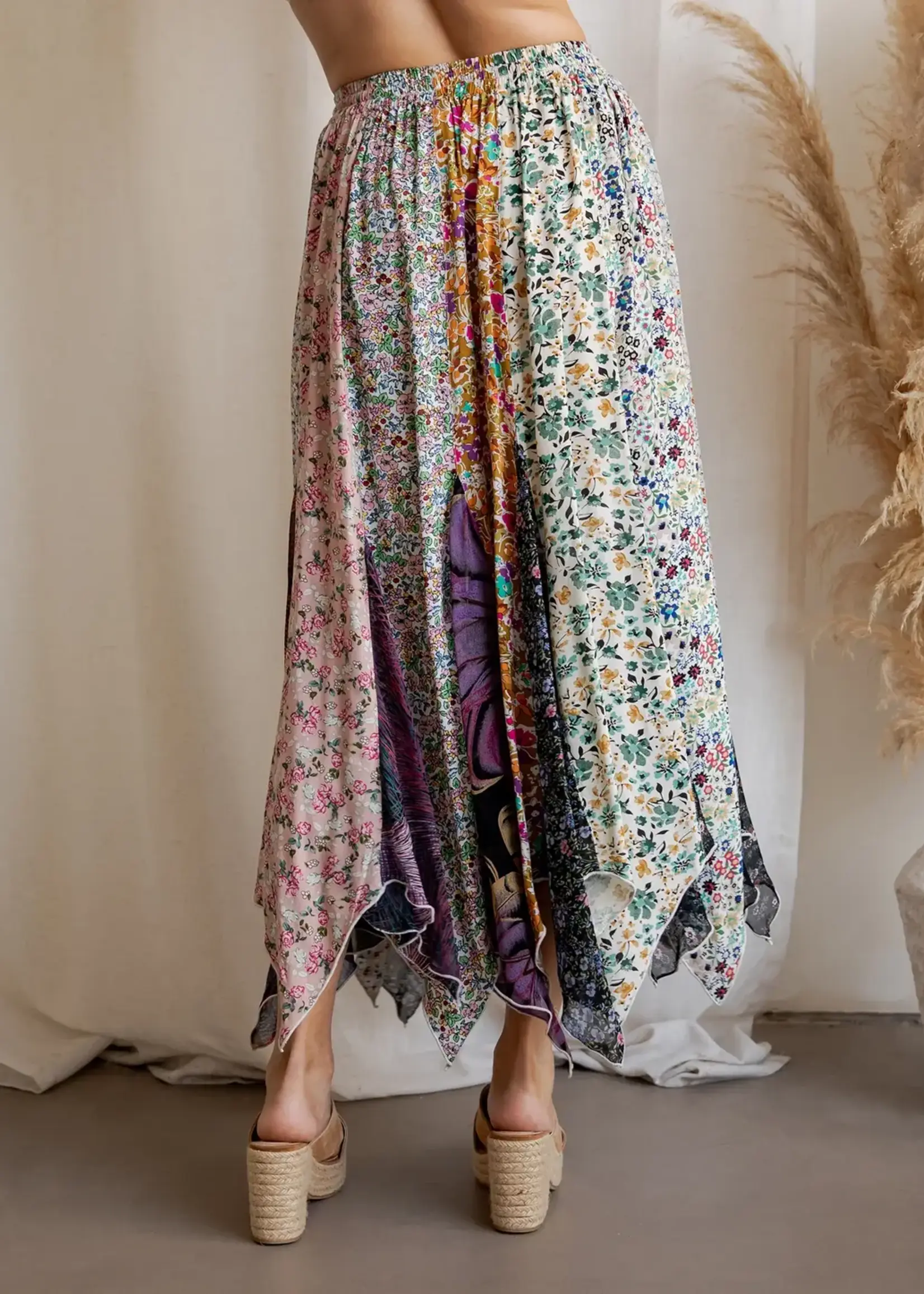 UYT Imports Bohemian Maxi Skirt (Natural)