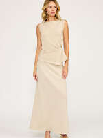 Lucy Paris Jayleen Knot Top (Beige)