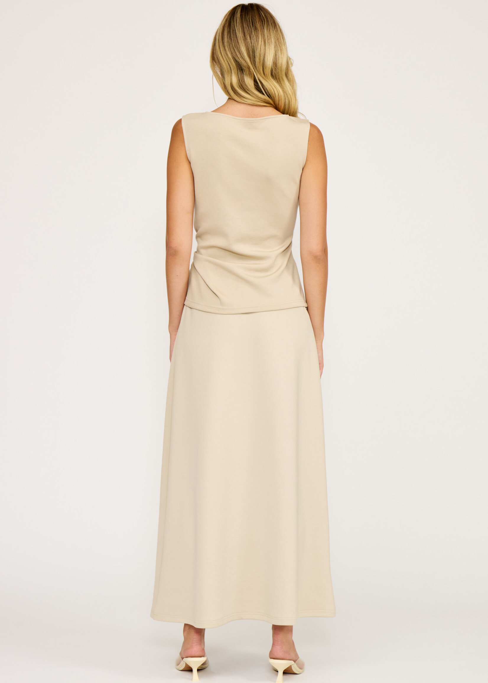 Lucy Paris Jayleen Knot Top (Beige)