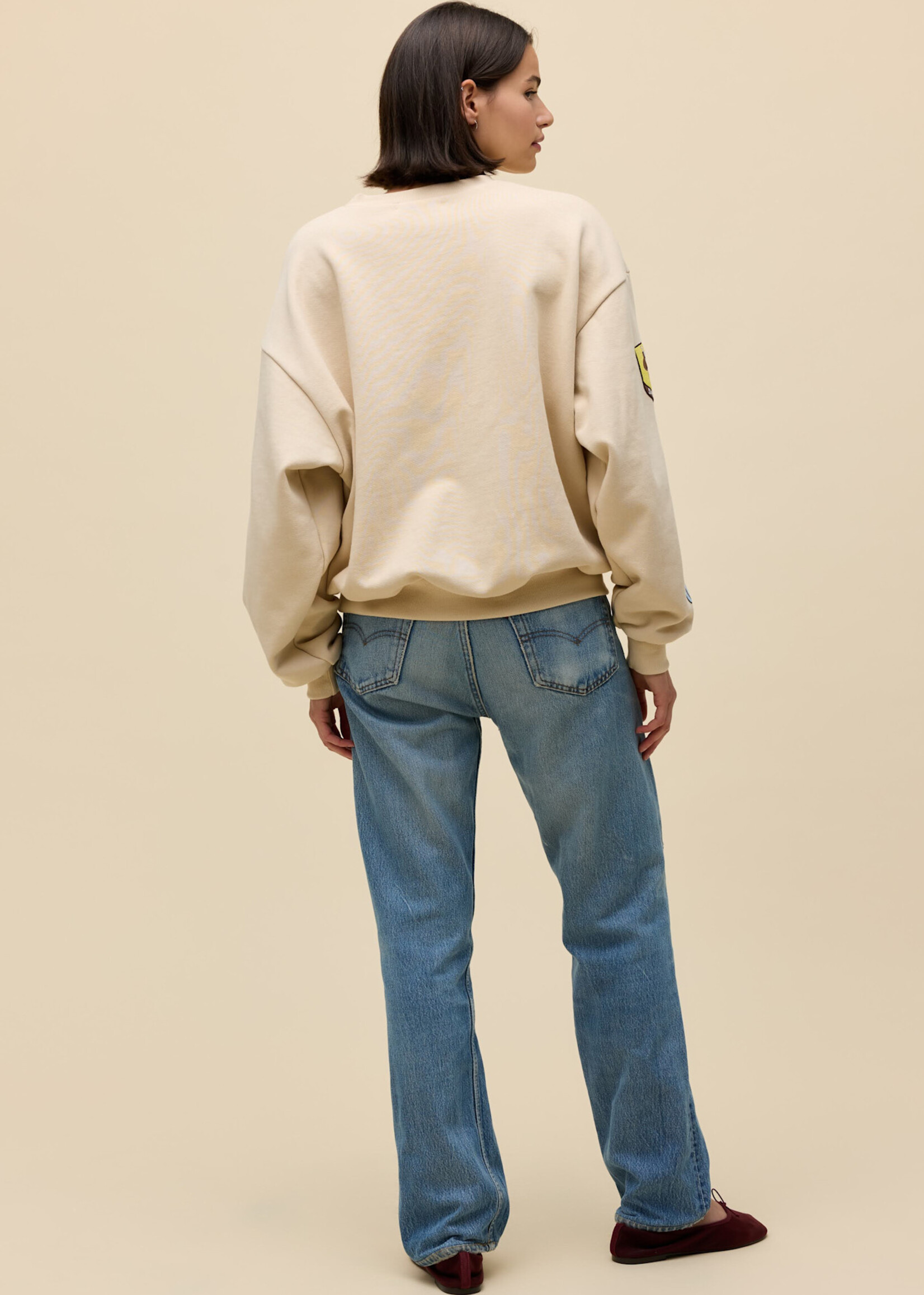 Daydreamer Western Patches Sweatshirt (Sand)