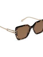 DIFF EYEWEAR / DIME OPTICS dasha espresso tortoise gold + brown polar