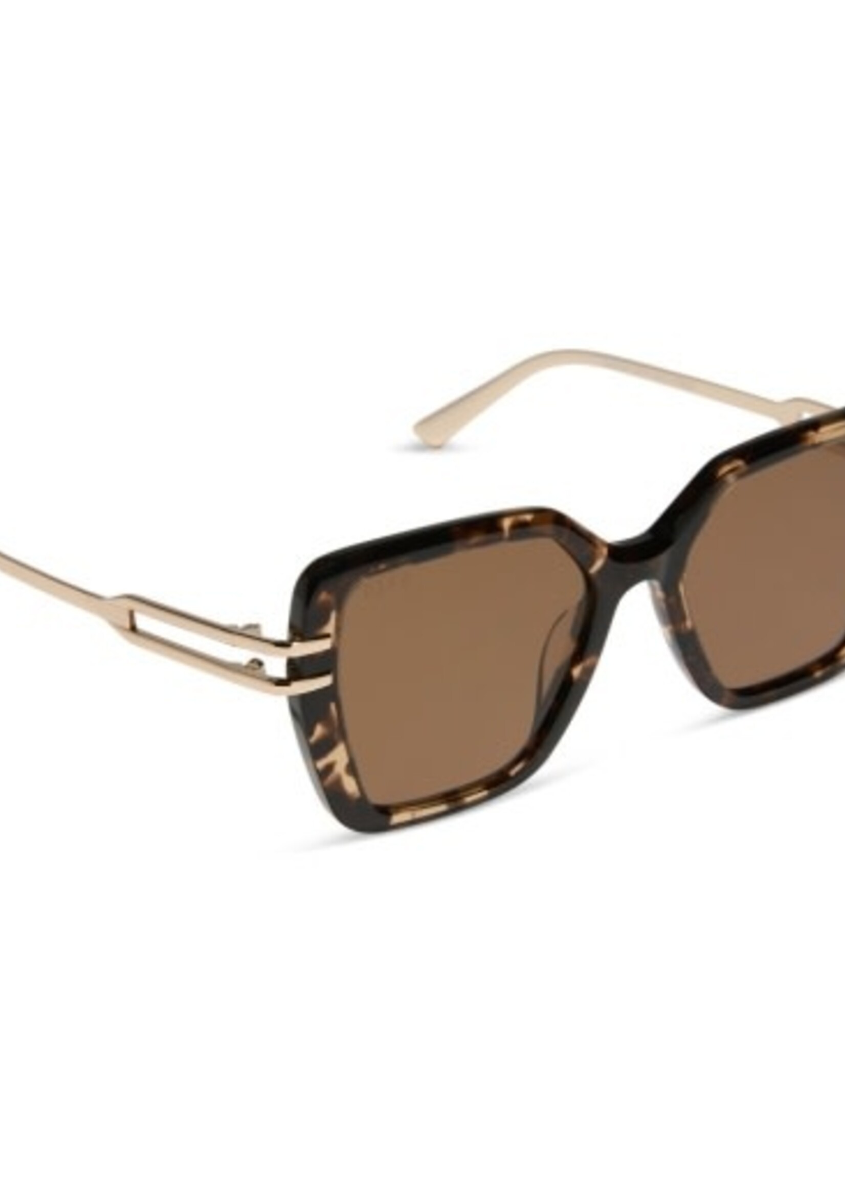 DIFF EYEWEAR / DIME OPTICS dasha espresso tortoise gold + brown polar