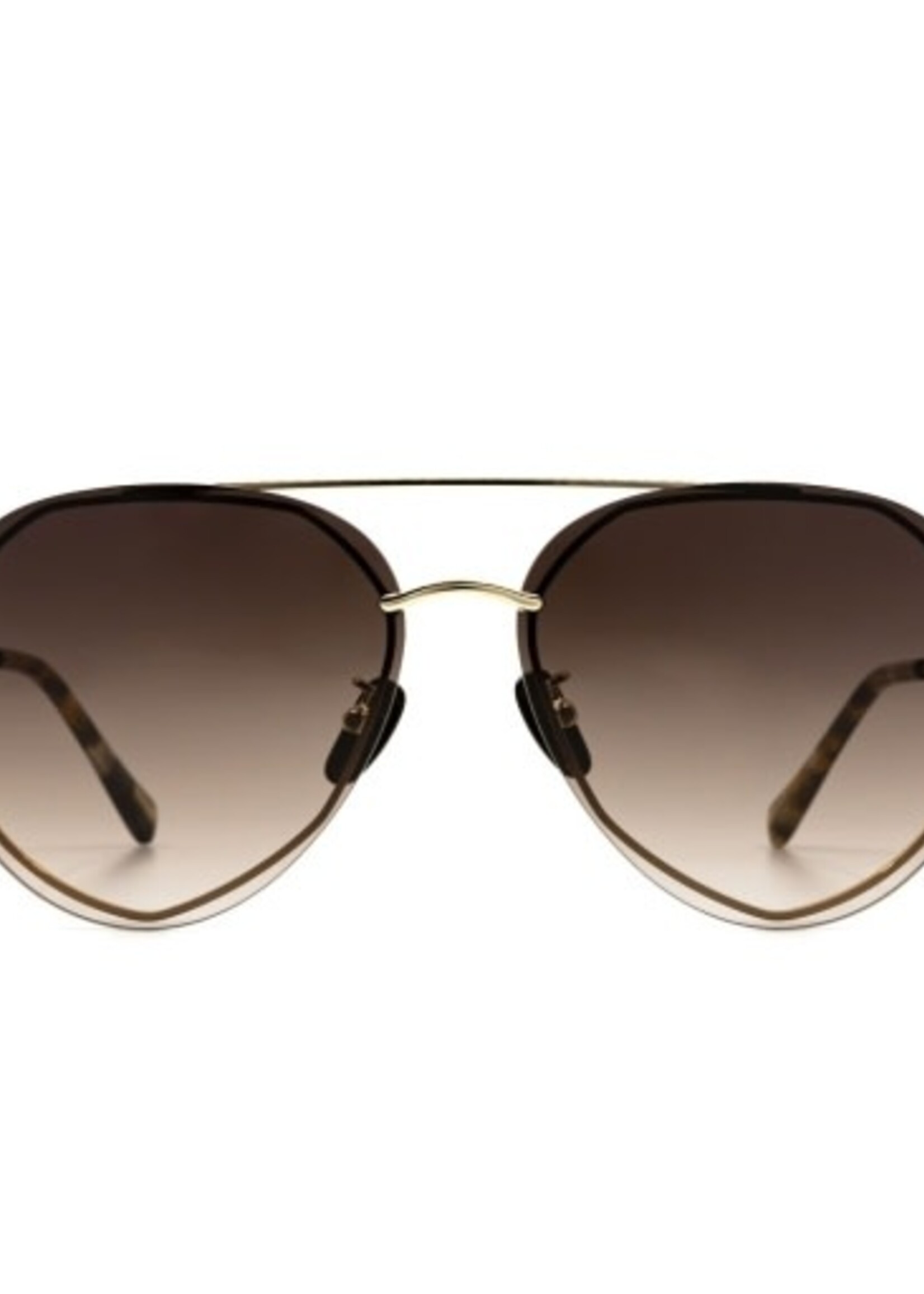 DIFF EYEWEAR / DIME OPTICS lenox - gold + sea tortoise tips + brown grad