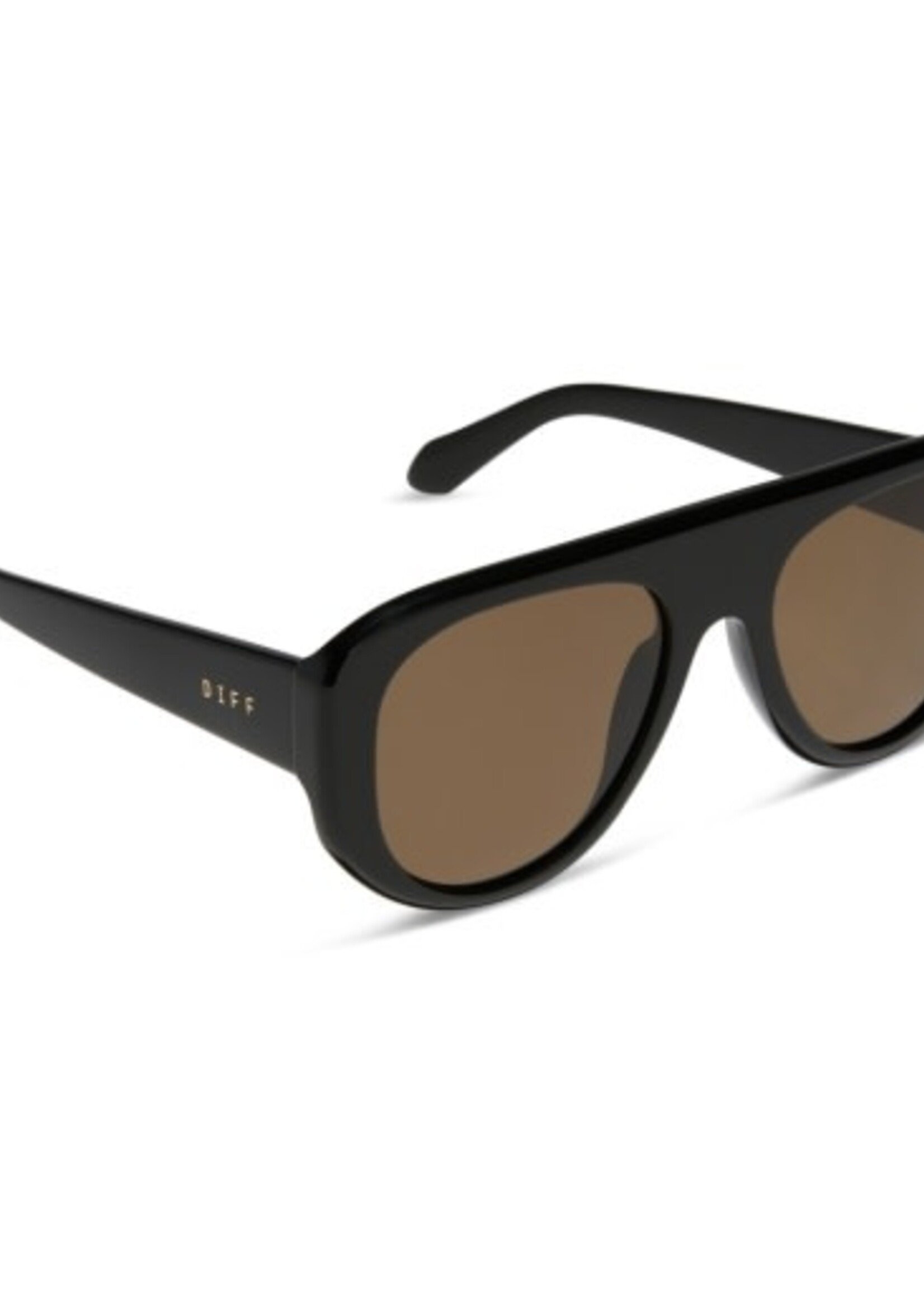 DIFF EYEWEAR / DIME OPTICS morgan black + brown gradient polarized