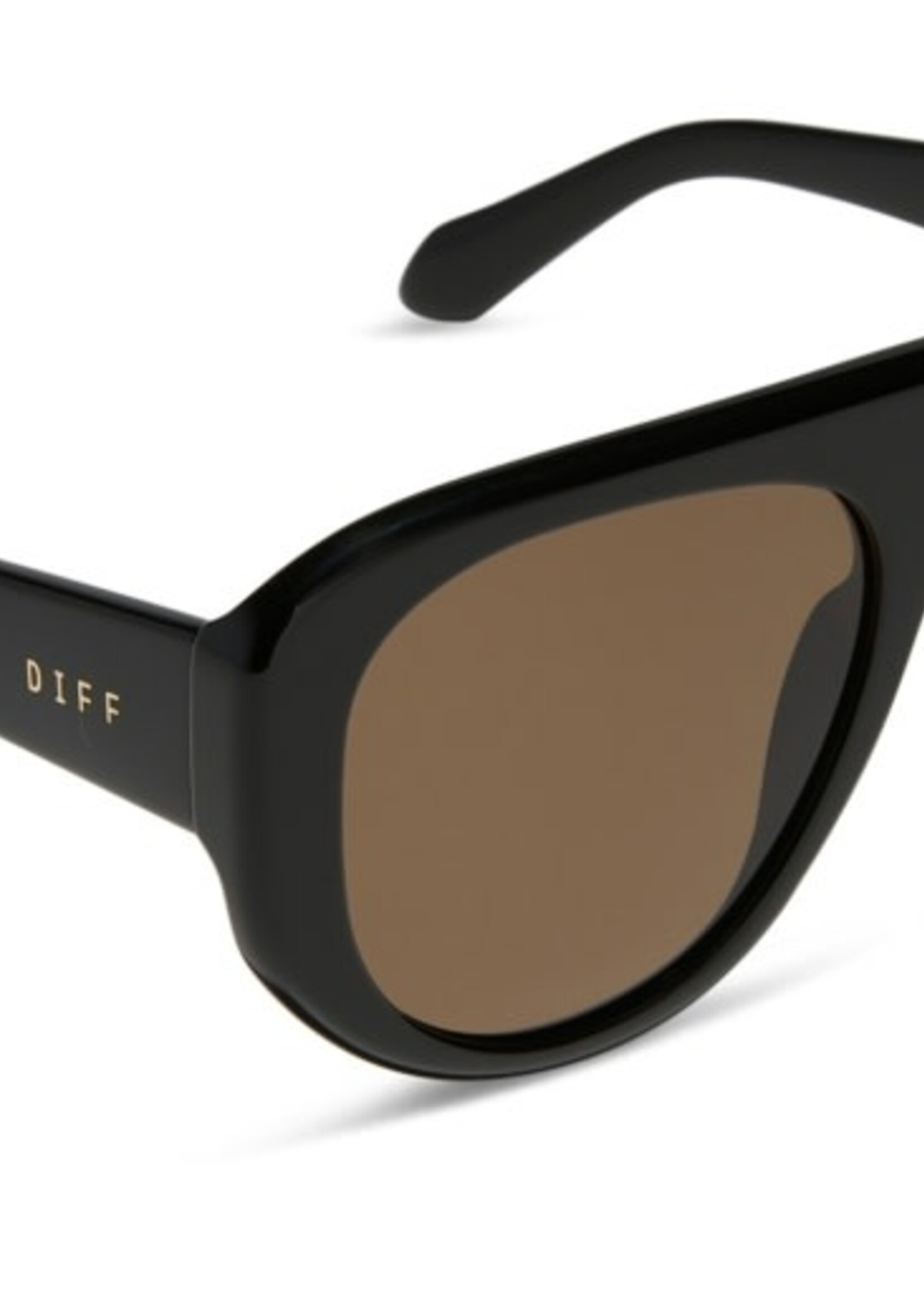 DIFF EYEWEAR / DIME OPTICS morgan black + brown gradient polarized