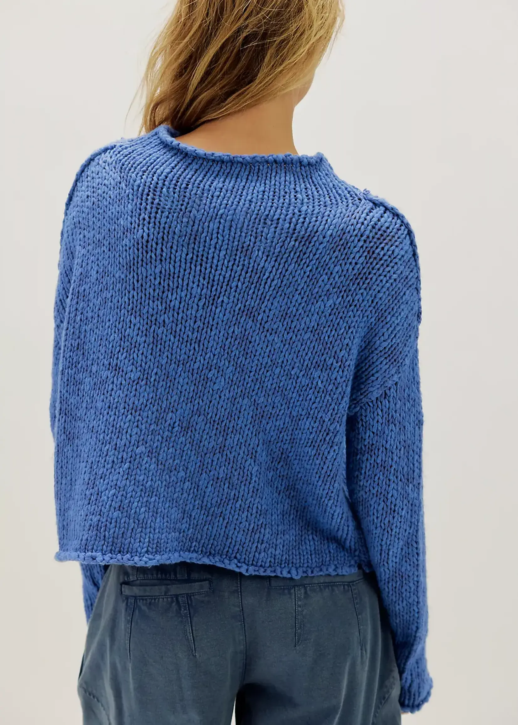 Free People OPAL SWEATER / PERI BLUE