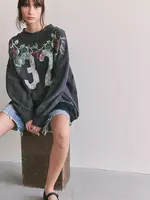 Free People PALM SPRING TURTLE GRAPHI / WASHED BLACK COMBO