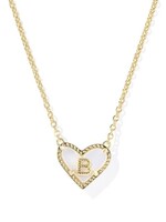 Kendra Scott HEART LETTER B SHORT PENDANT NECKLACE