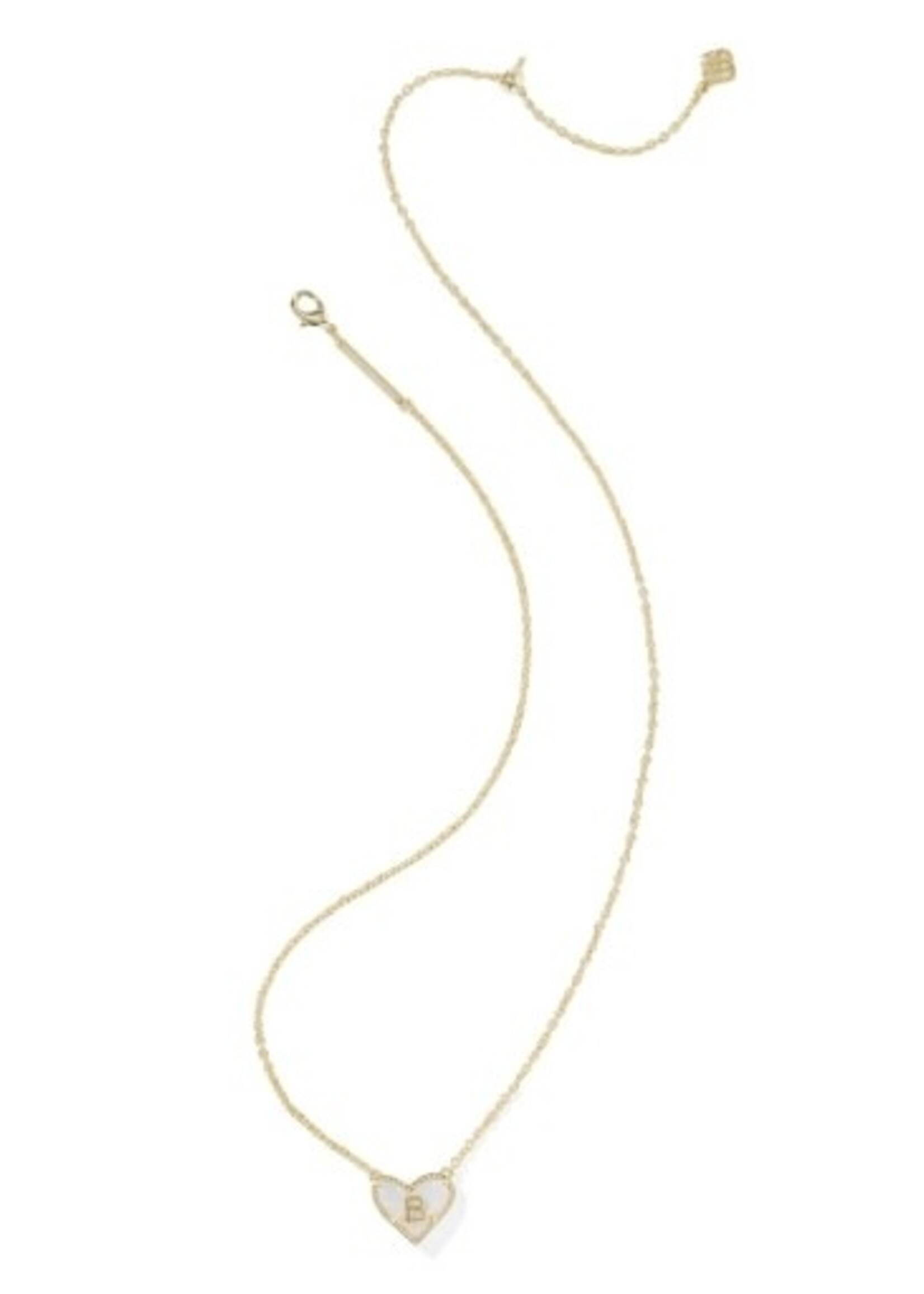 Kendra Scott HEART LETTER B SHORT PENDANT NECKLACE