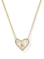 Kendra Scott HEART LETTER K SHORT PENDANT NECKLACE