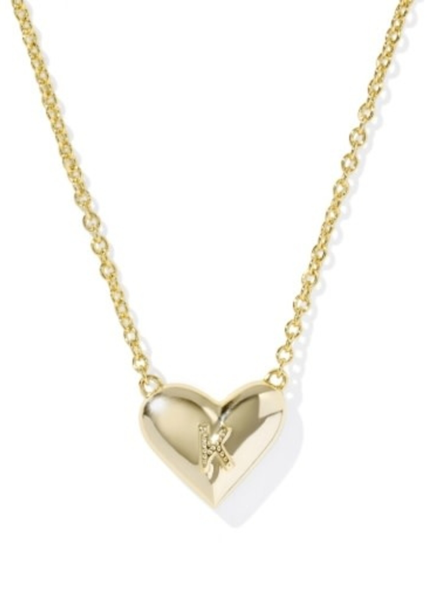 Kendra Scott HEART LETTER K SHORT PENDANT NECKLACE