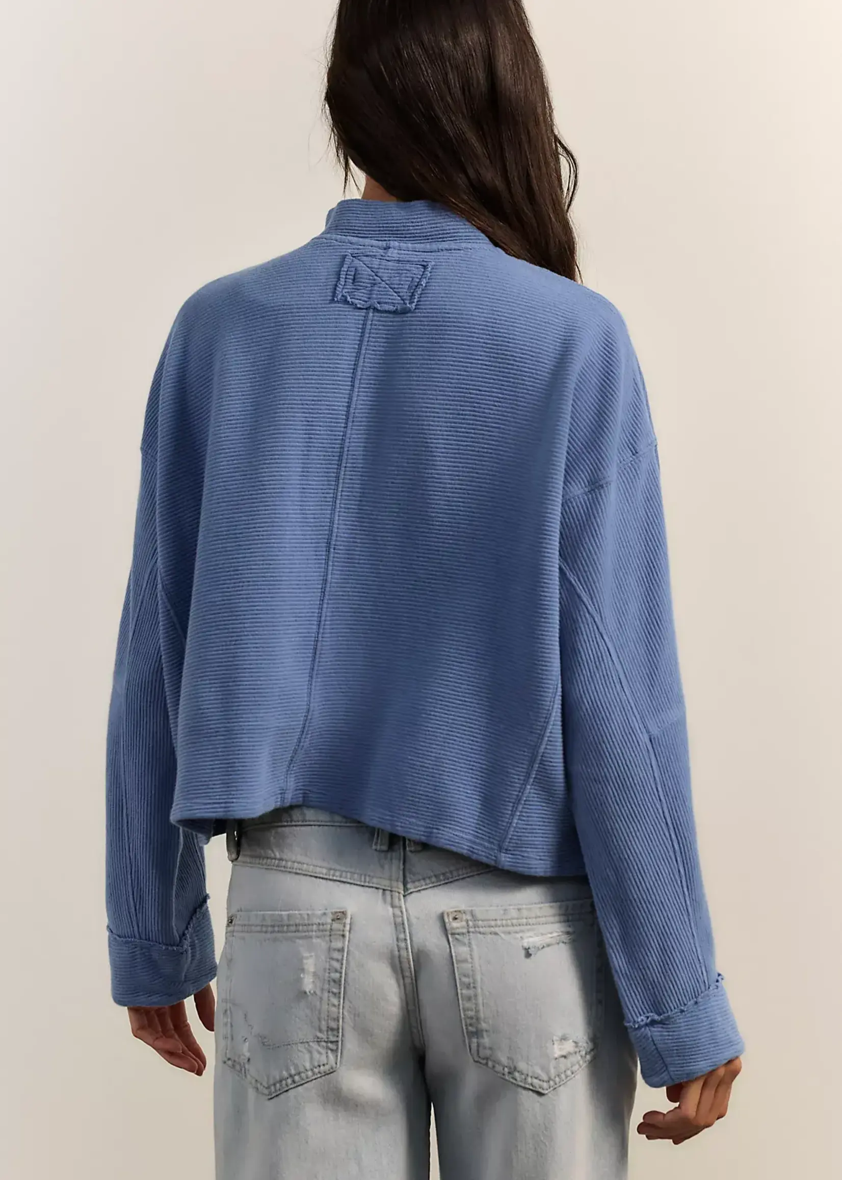 Free People Celeste Quarterzip (Bluebell)
