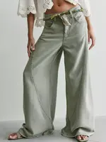Free People Haven Mr. Baggy Wide Leg Jean (Seagrass)