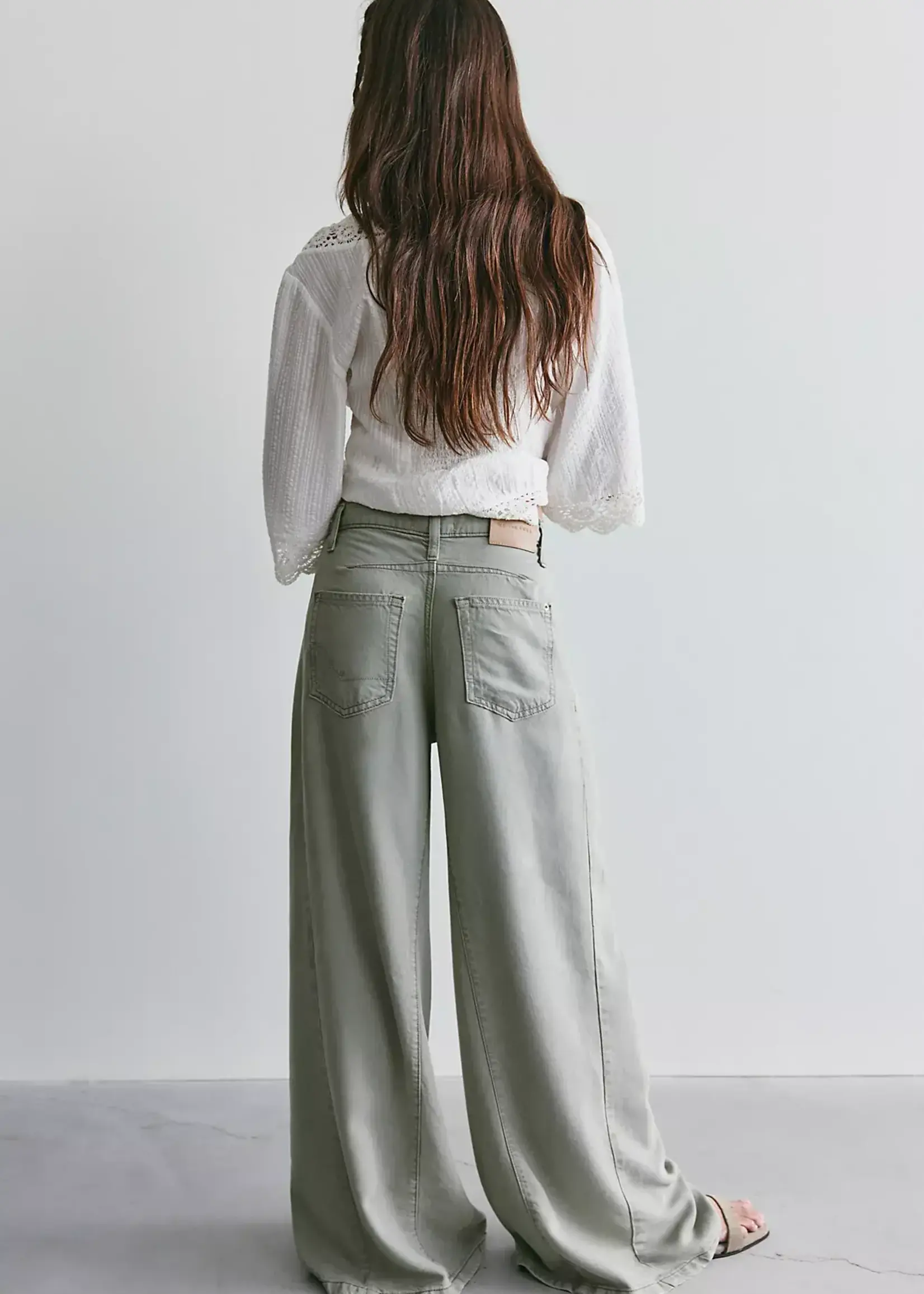 Free People Haven Mr. Baggy Wide Leg Jean (Seagrass)