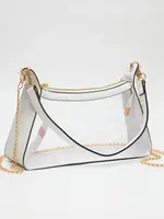 Mimi Wholesale Marilyn Clear Satchel Bag (White)