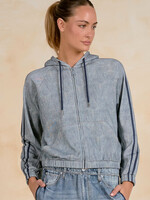 Elan Bomber Hoodie Jacket (Denim)