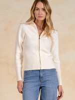 Elan Zip Up Sweater (Off White)