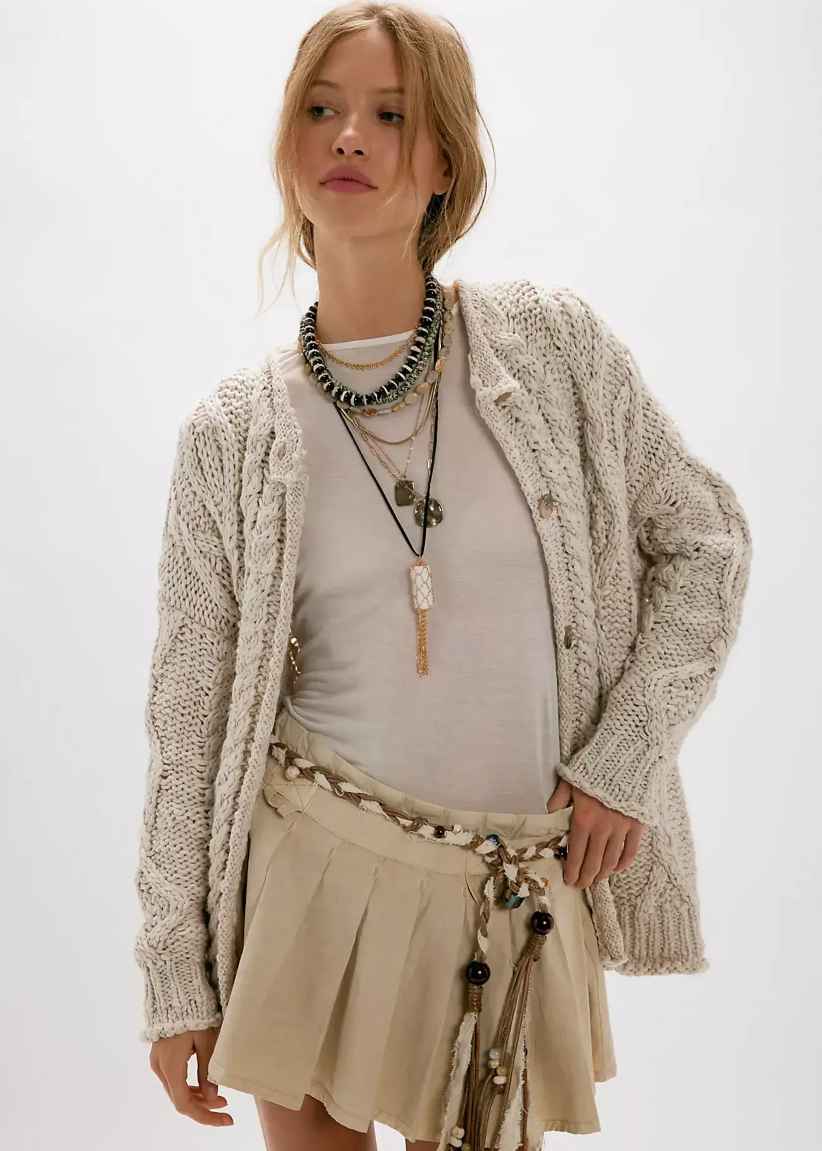 Free People OPAL CARDIGAN / TEA