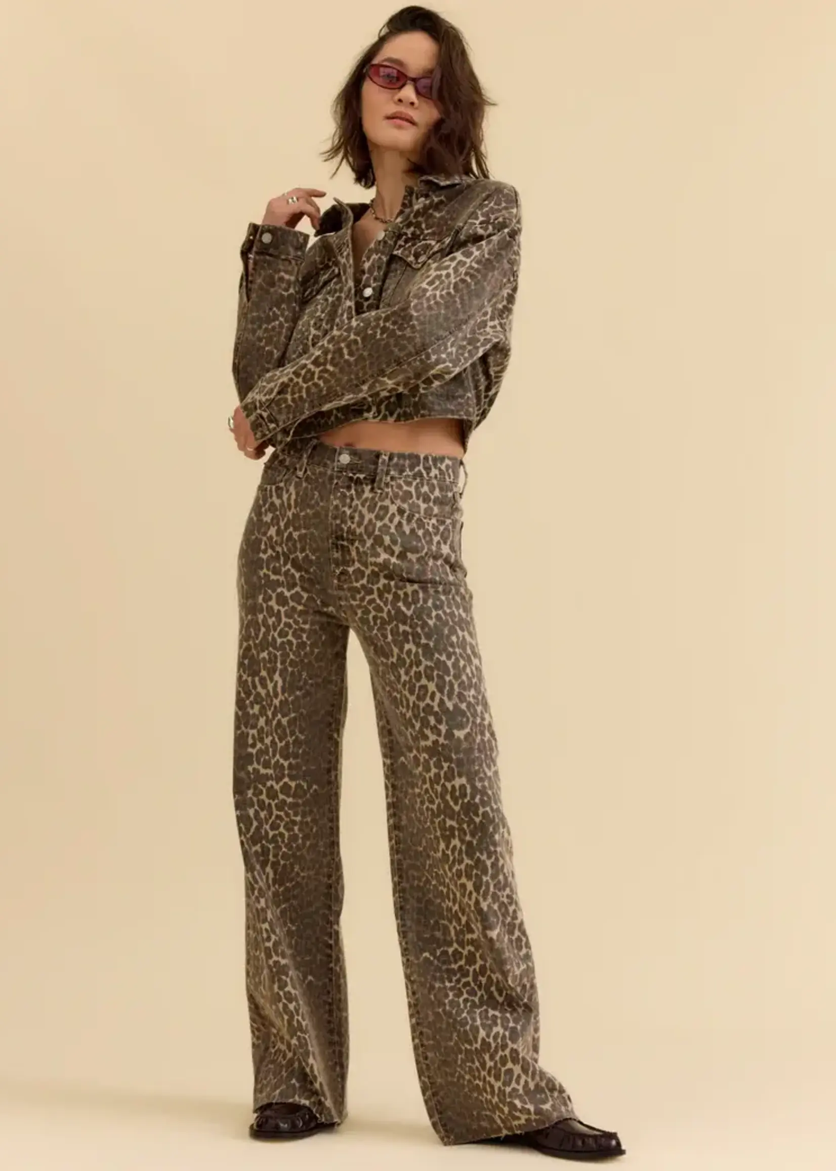 DAZE Far  Out High Rise Wide Leg (Cool Cat)