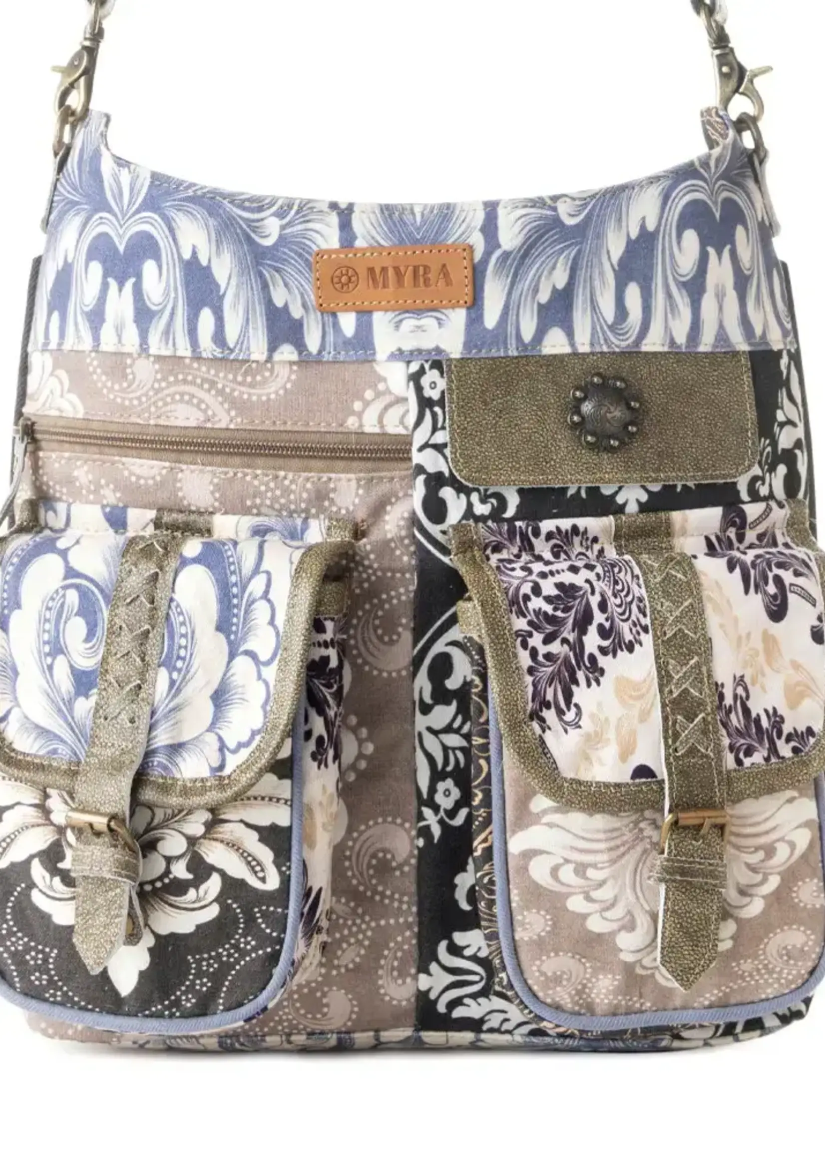 Myra Bag Cowgirl Shoulder Bag/Blue Floral