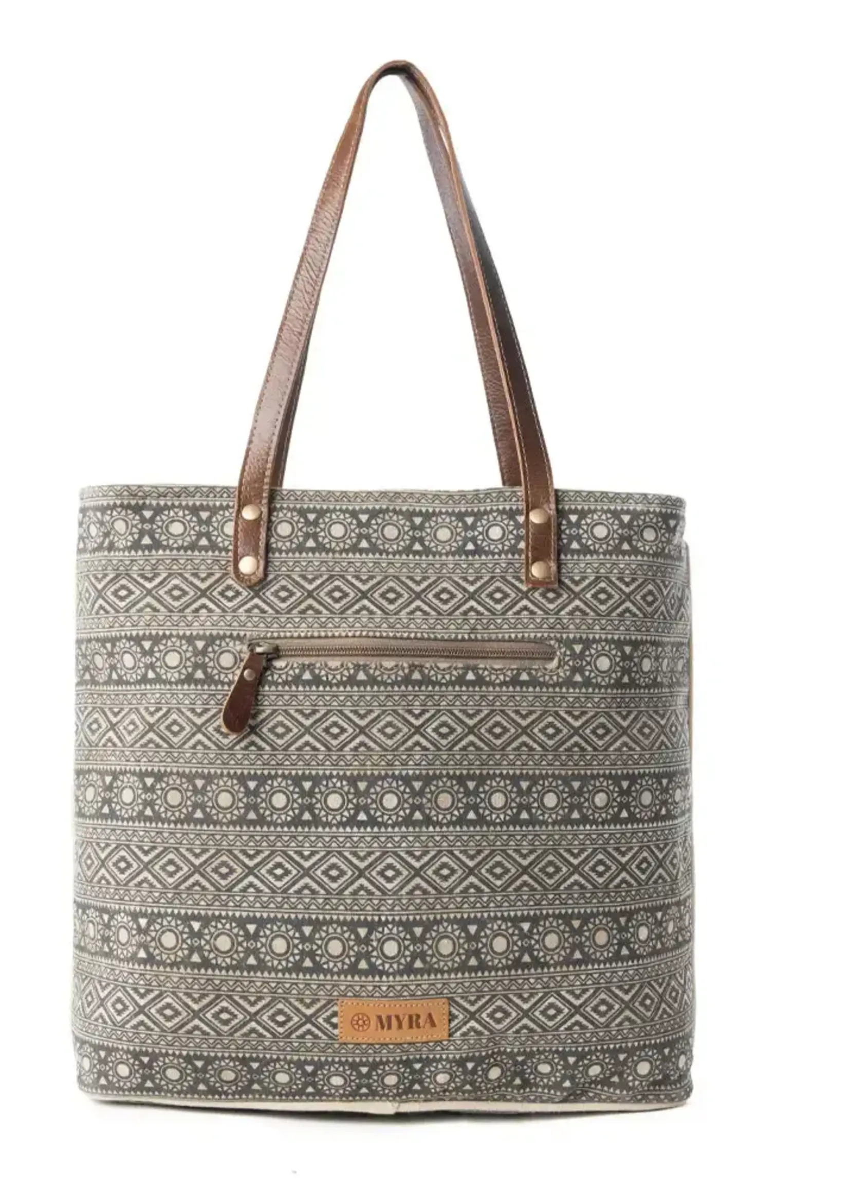Myra Bag Splithide Western Tote (Olive)