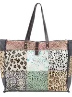 Myra Bag Lambent Canvas & Hairon Bag