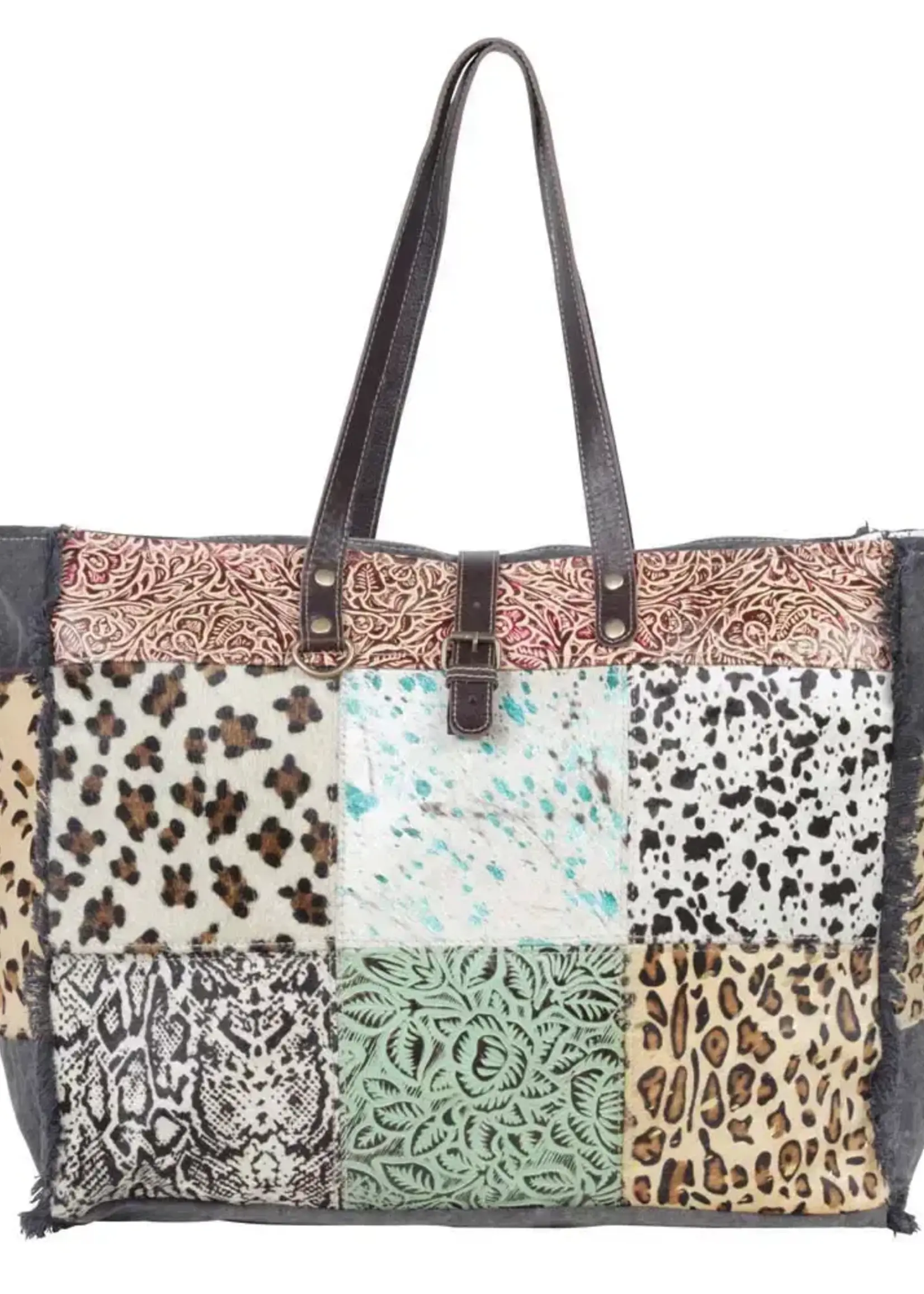 Myra Bag Lambent Canvas & Hairon Bag