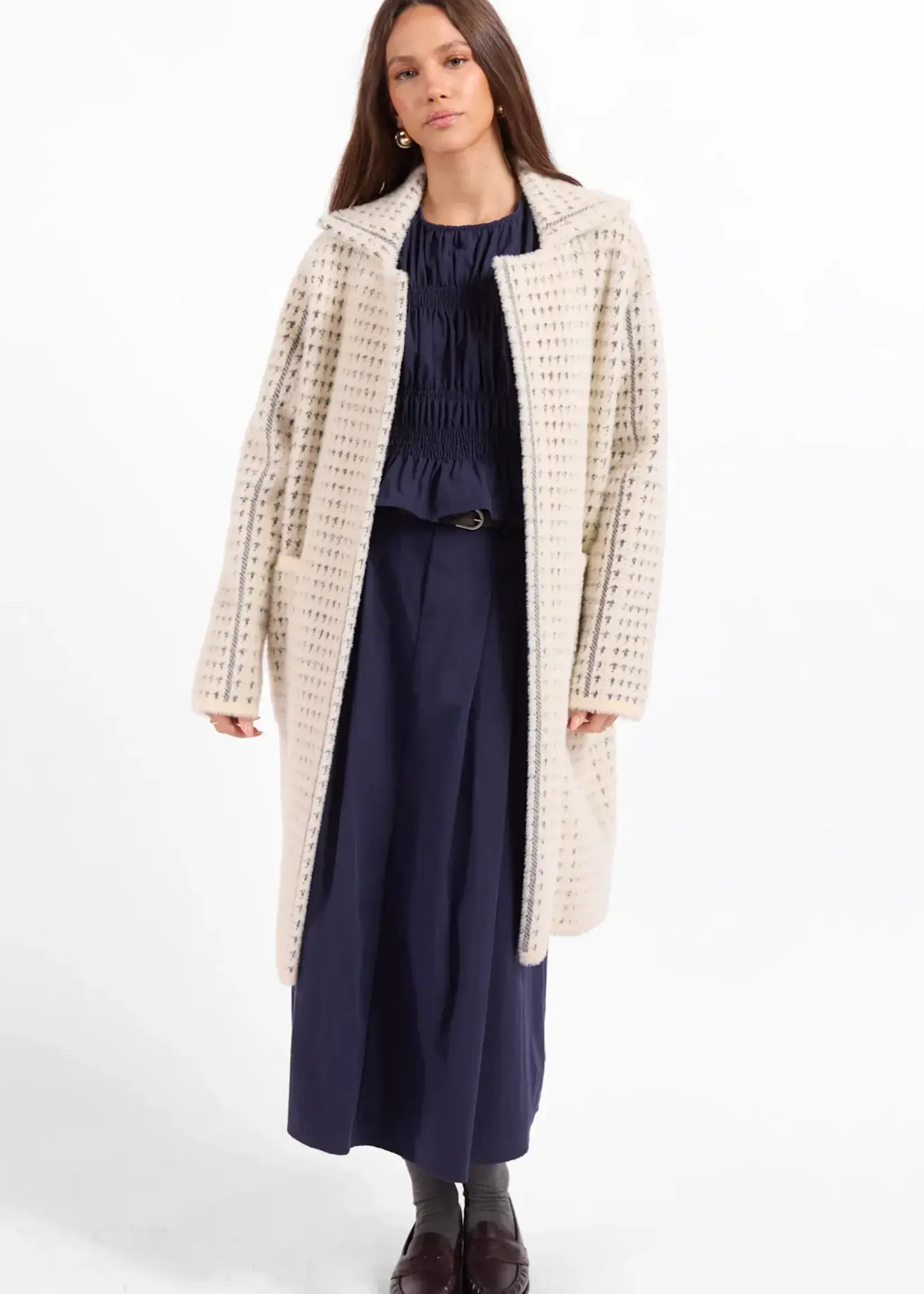 Sage The Label Marceau Houndstooth Coat