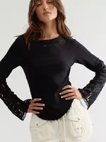 Free People Amber Lace Top (Black)