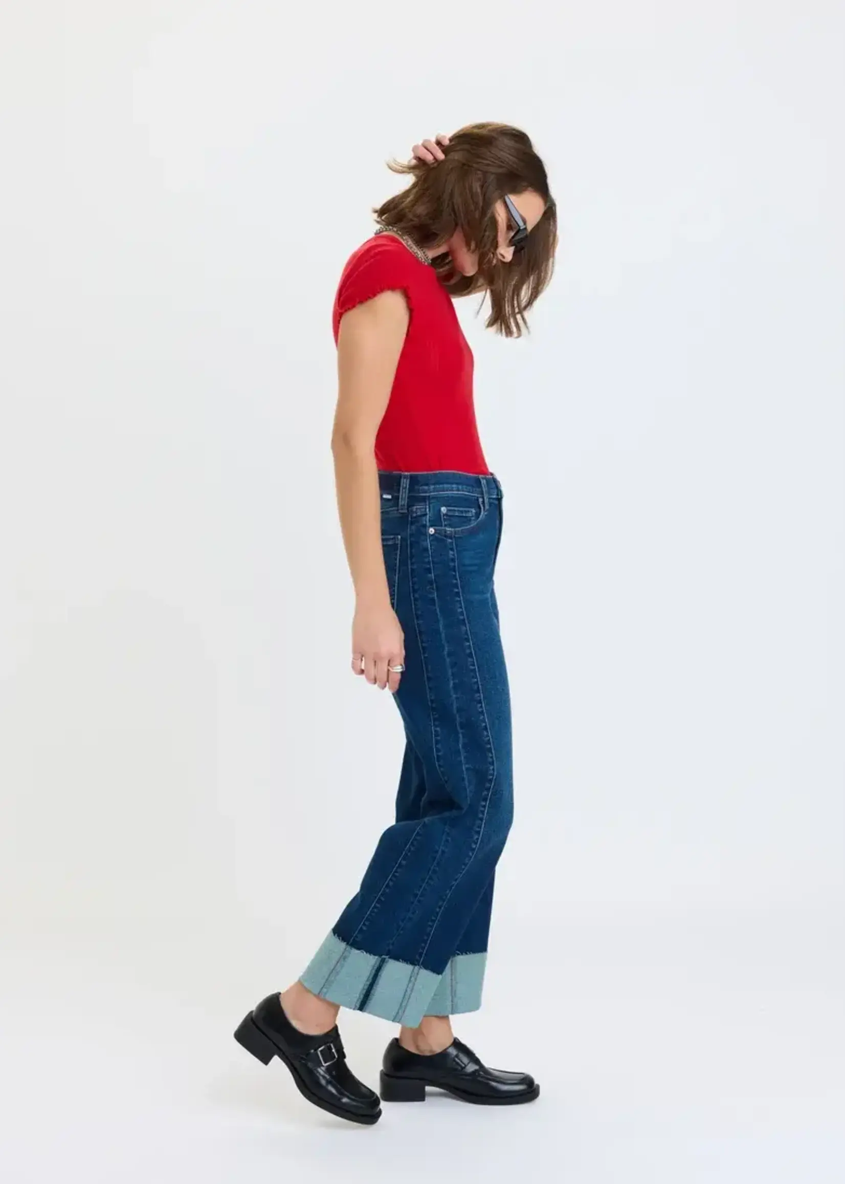 DAZE Pleaser High Rise Wide Ankle  (Slow Motion)