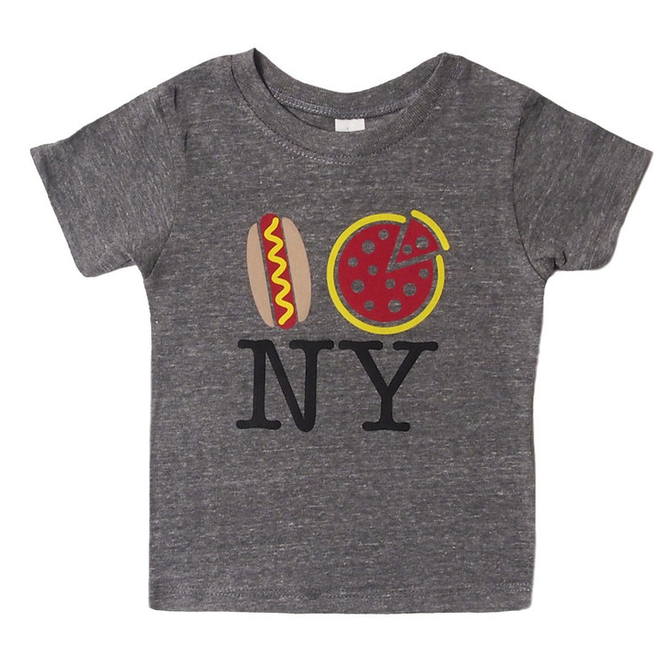 Lucky Wang Pizza NY Tri-Blend Grey Tee