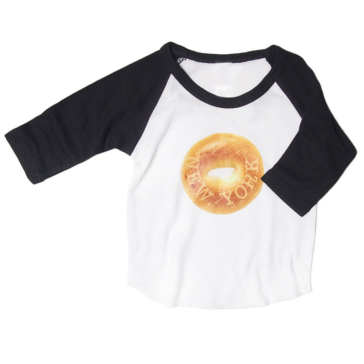 Lucky Wang Bagel Raglan Blk/Wht Baby