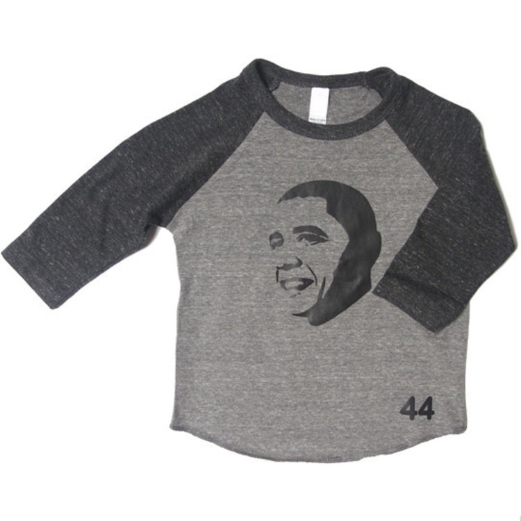 Lucky Wang Obama Raglan Grey/Onyx Infant