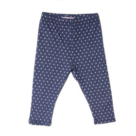Lucky Wang Infant Leggings Navy Wht Dots