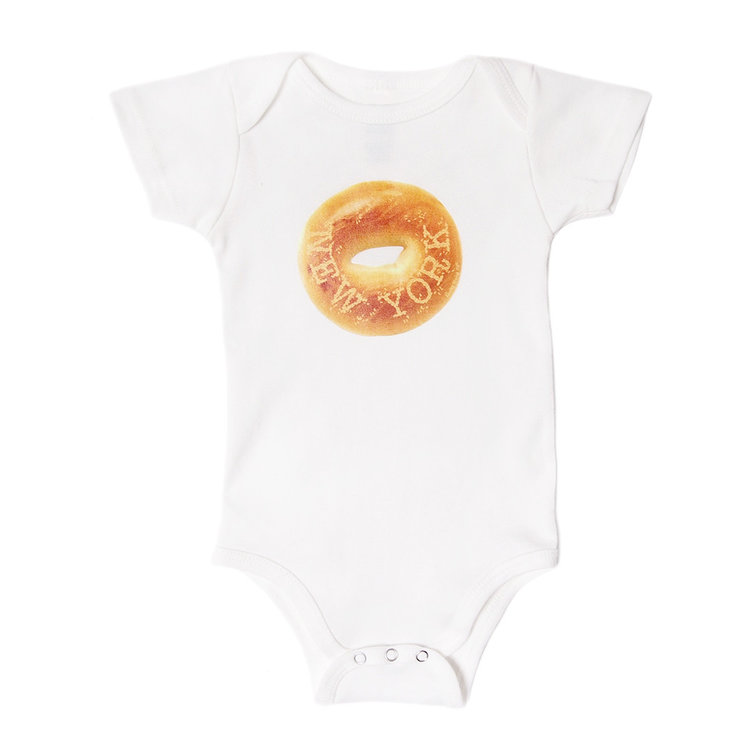 Lucky Wang Bagel NY Onesie