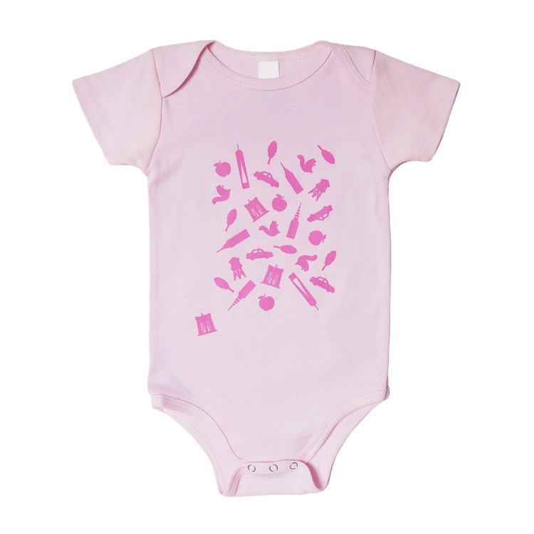 Lucky Wang Iconic Pink nyc Onesie