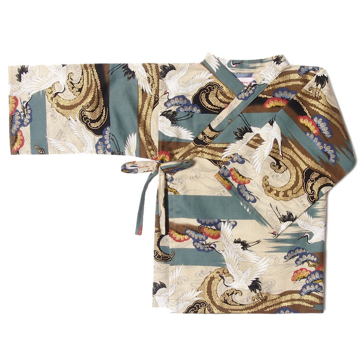 Lucky Wang Kimono Flying Crane Pine