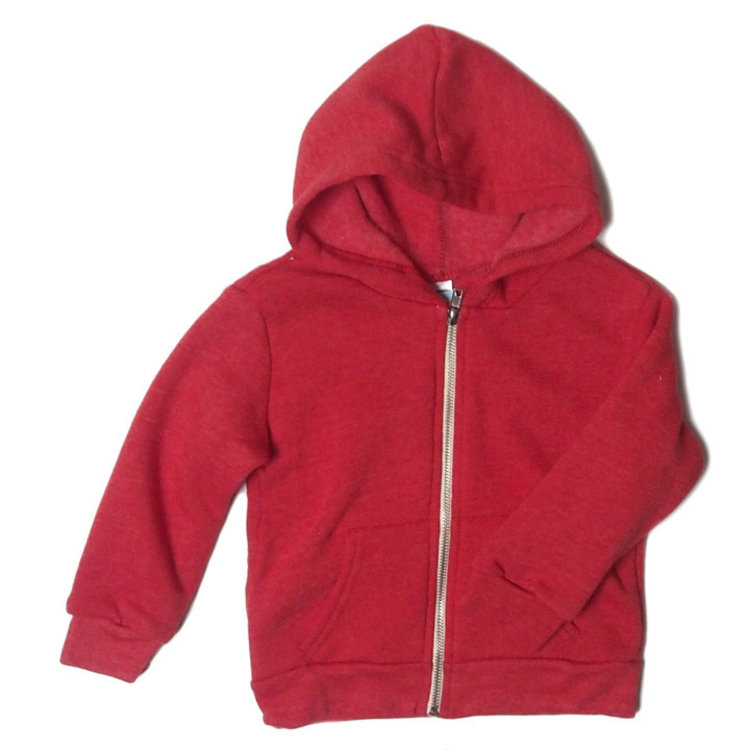 Triblend Zip Hoodie Red