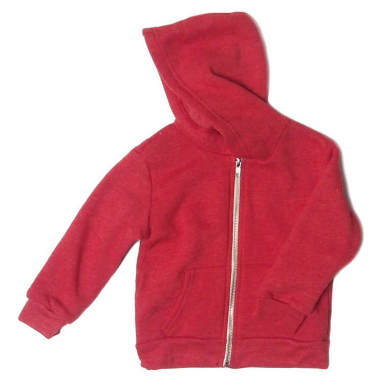 Triblend Zip Hoodie Red